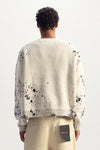 Inked Gothic P Sweater in oversized fit with jacquard and embroidery details.