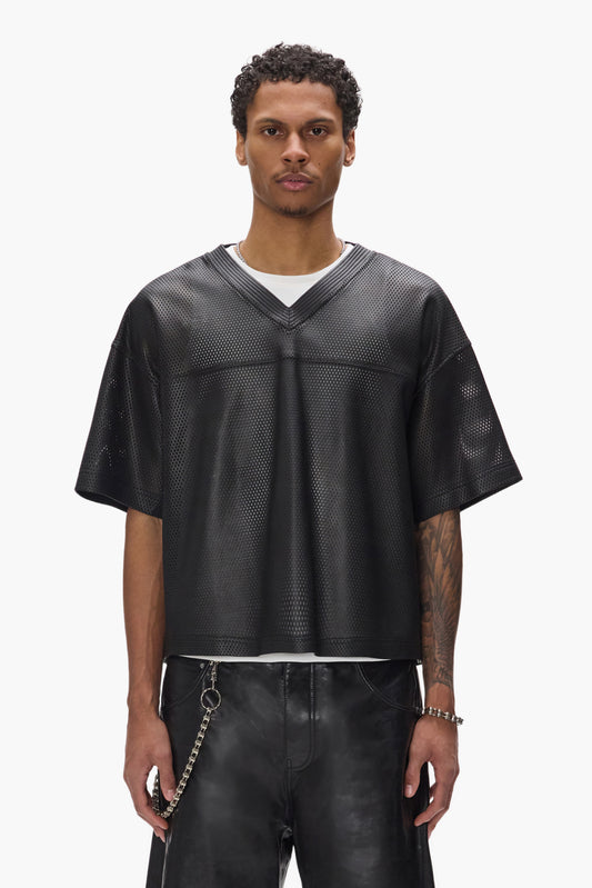 Leather Mesh Tee