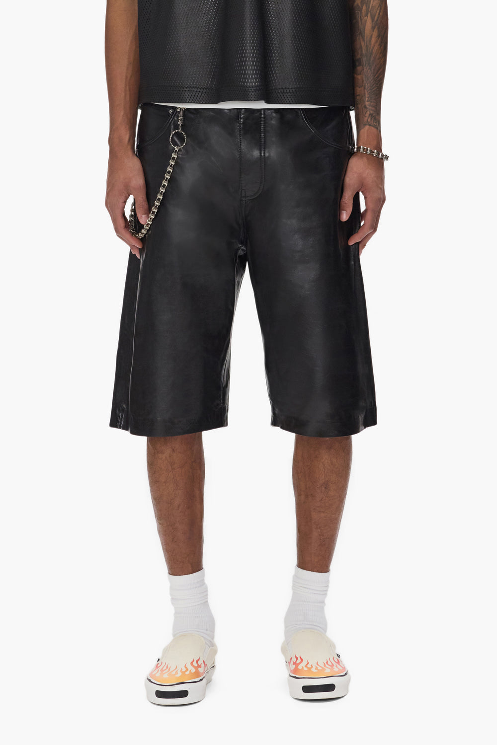 Leather Track Short