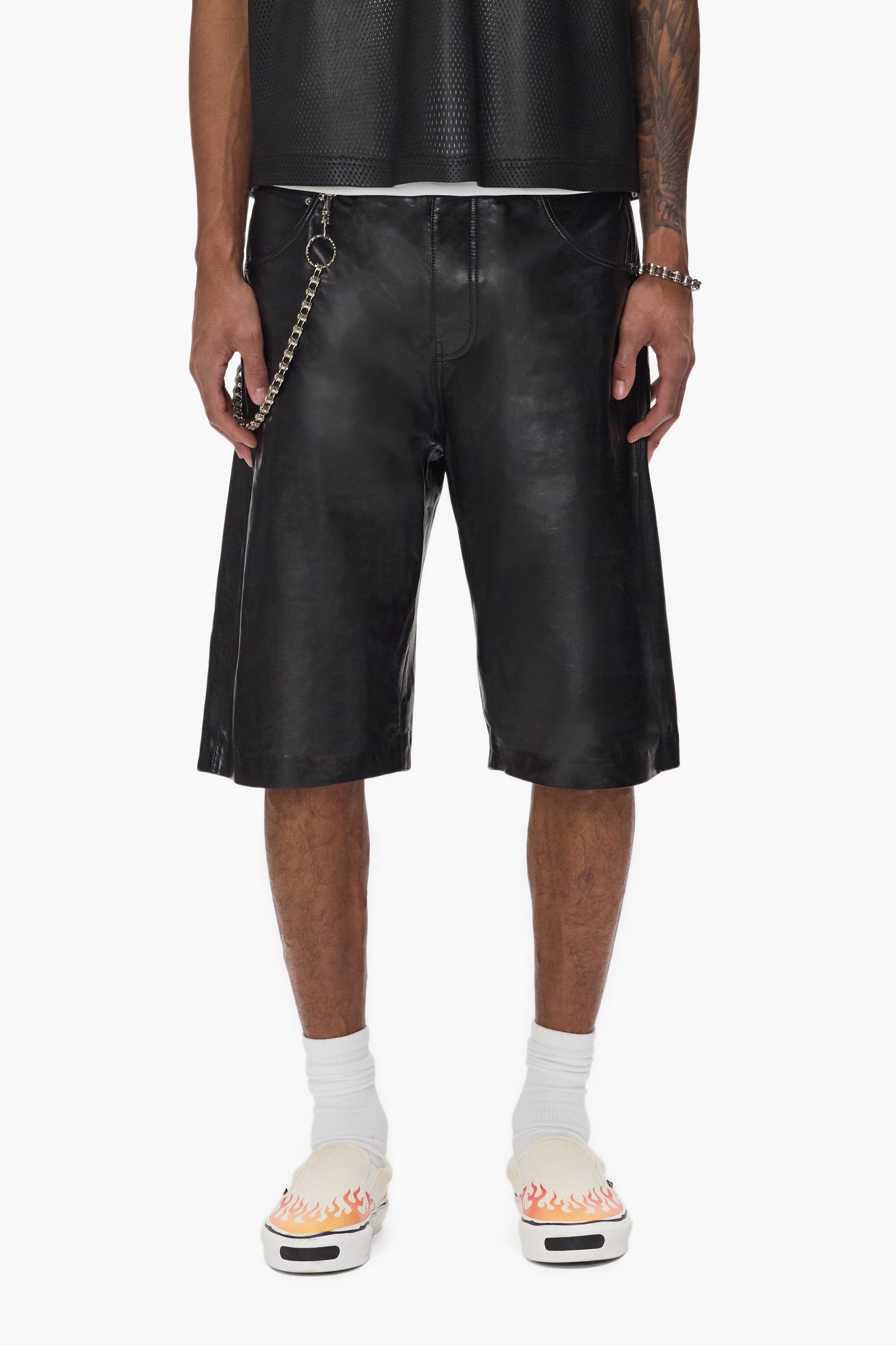Leather Track Short