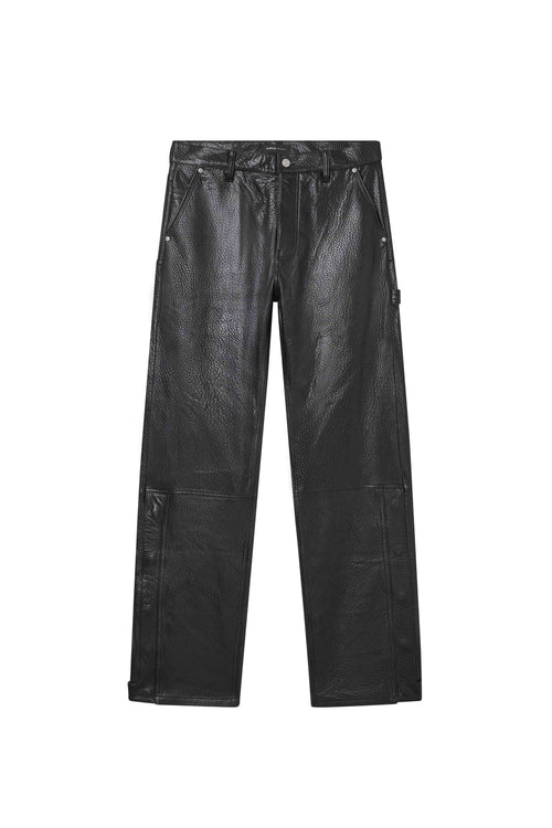Leather Carpenter Snap Pant