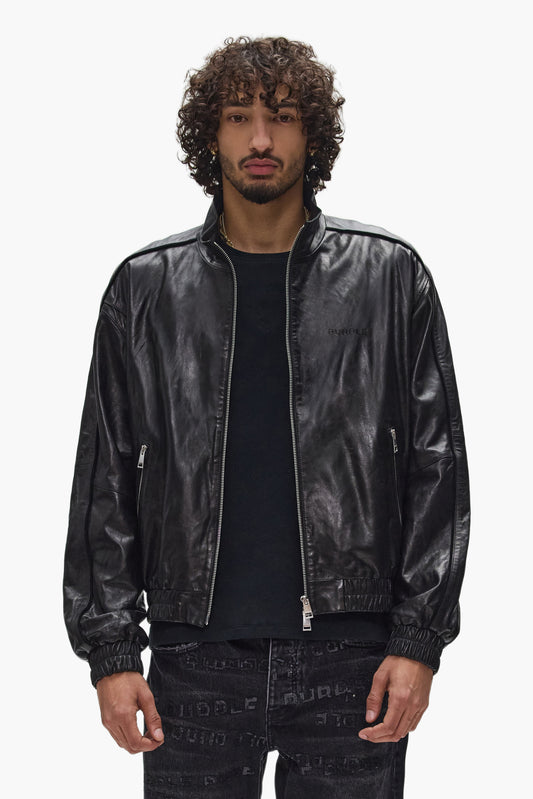 Leather Track Jacket