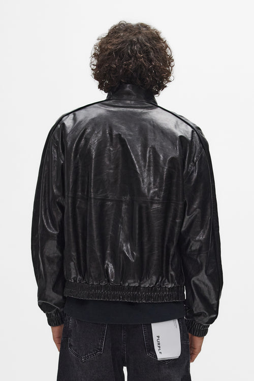 Leather Track Jacket