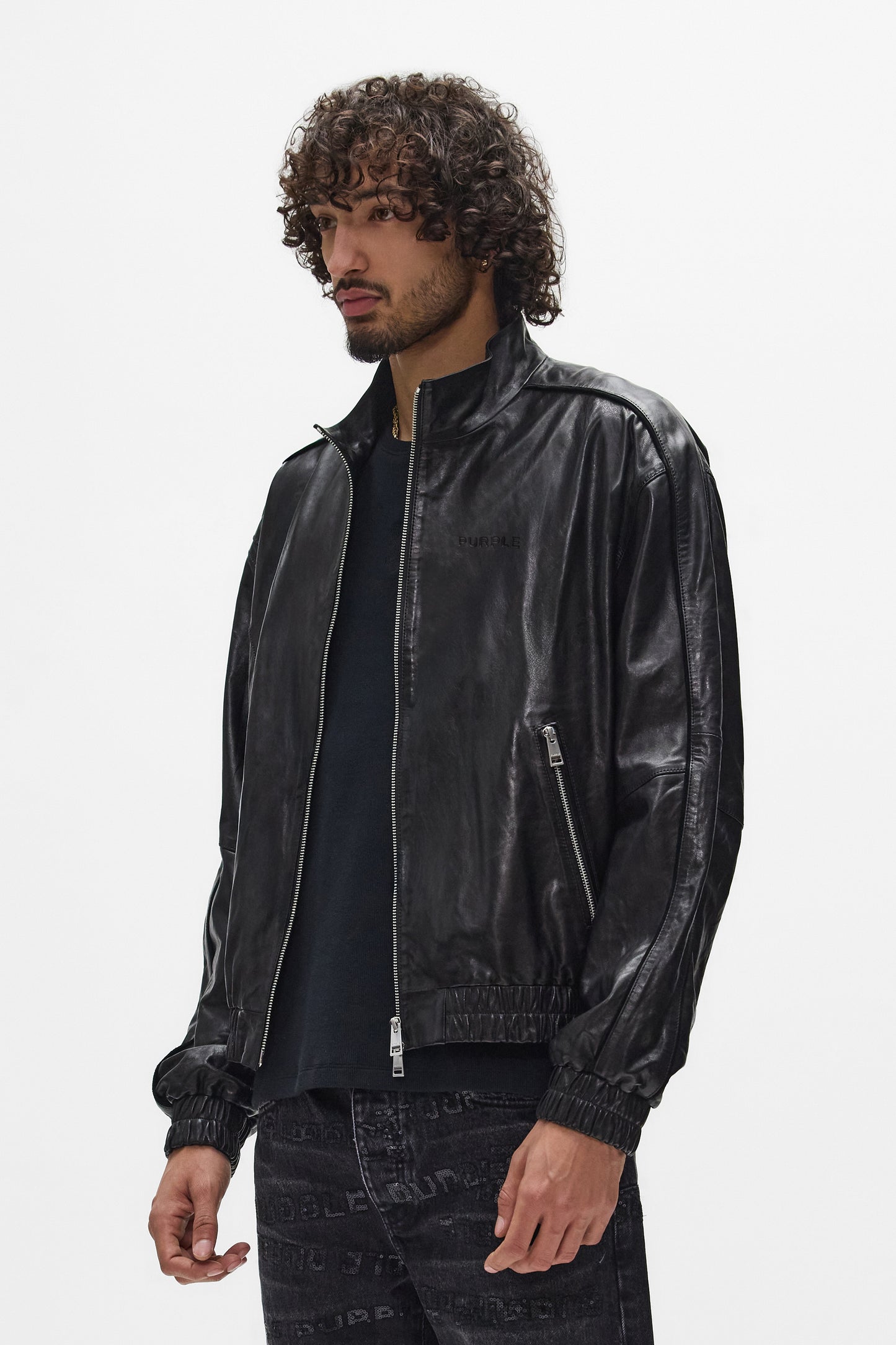 Leather Track Jacket