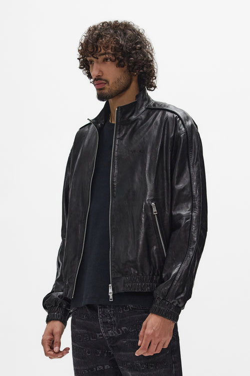 Leather Track Jacket
