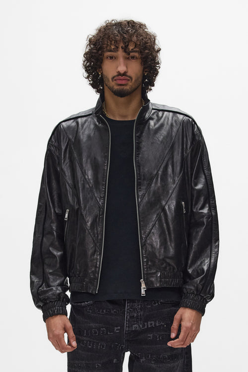 Leather Track Jacket