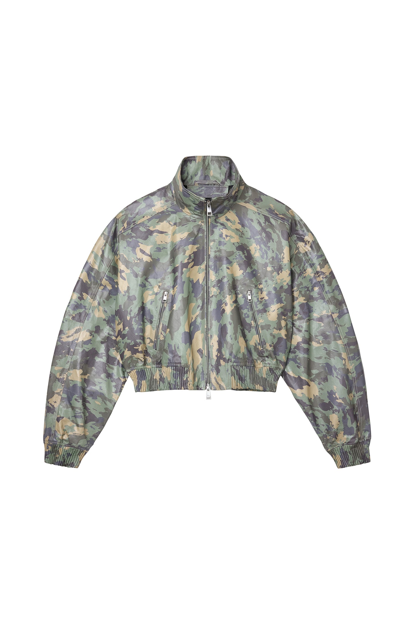 Painted Camo Leather Jacket