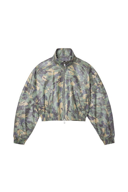 Painted Camo Leather Jacket