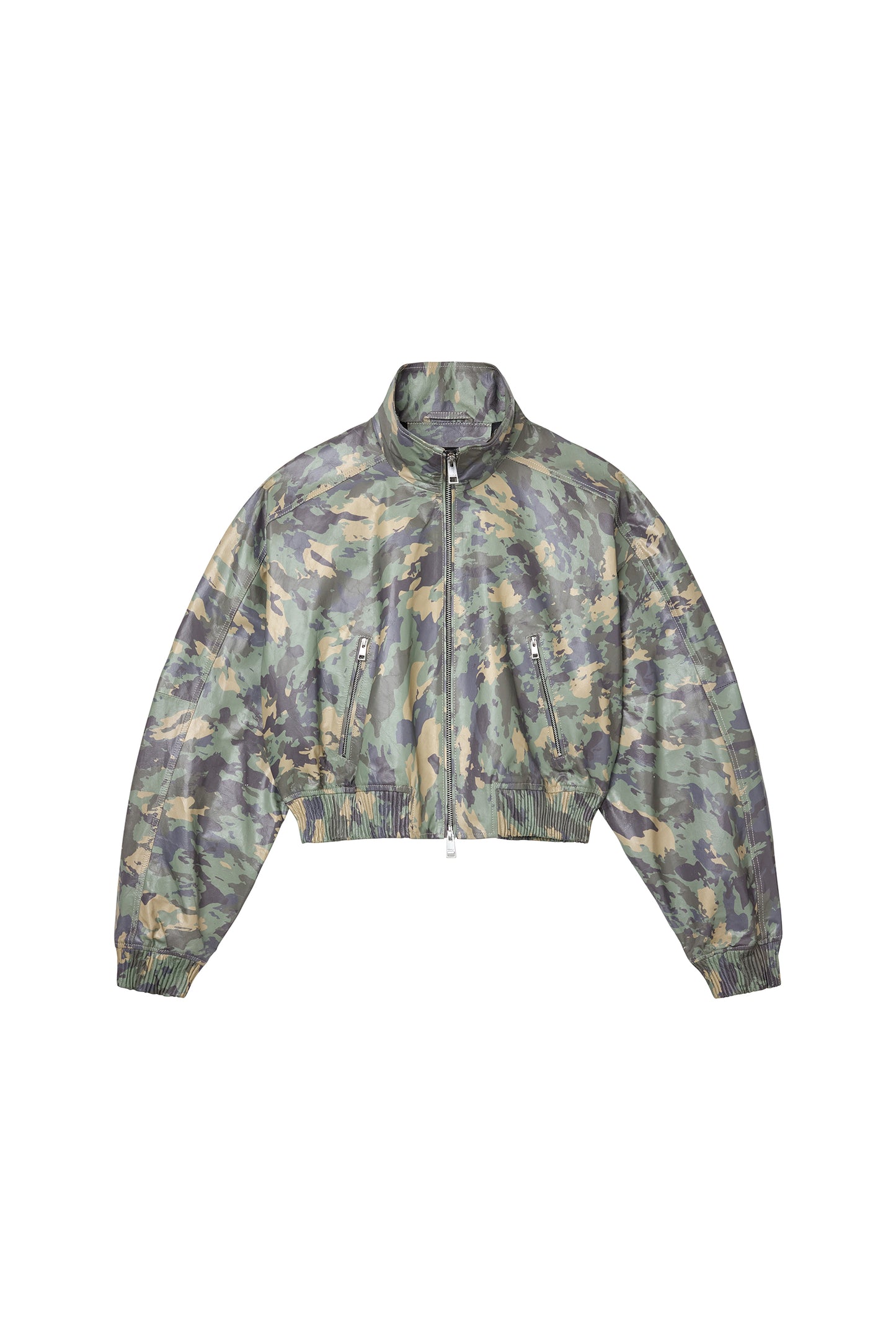 Painted Camo Leather Jacket