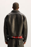 Leather Bonded Trucker Jacket