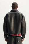 Leather Bonded Trucker Jacket