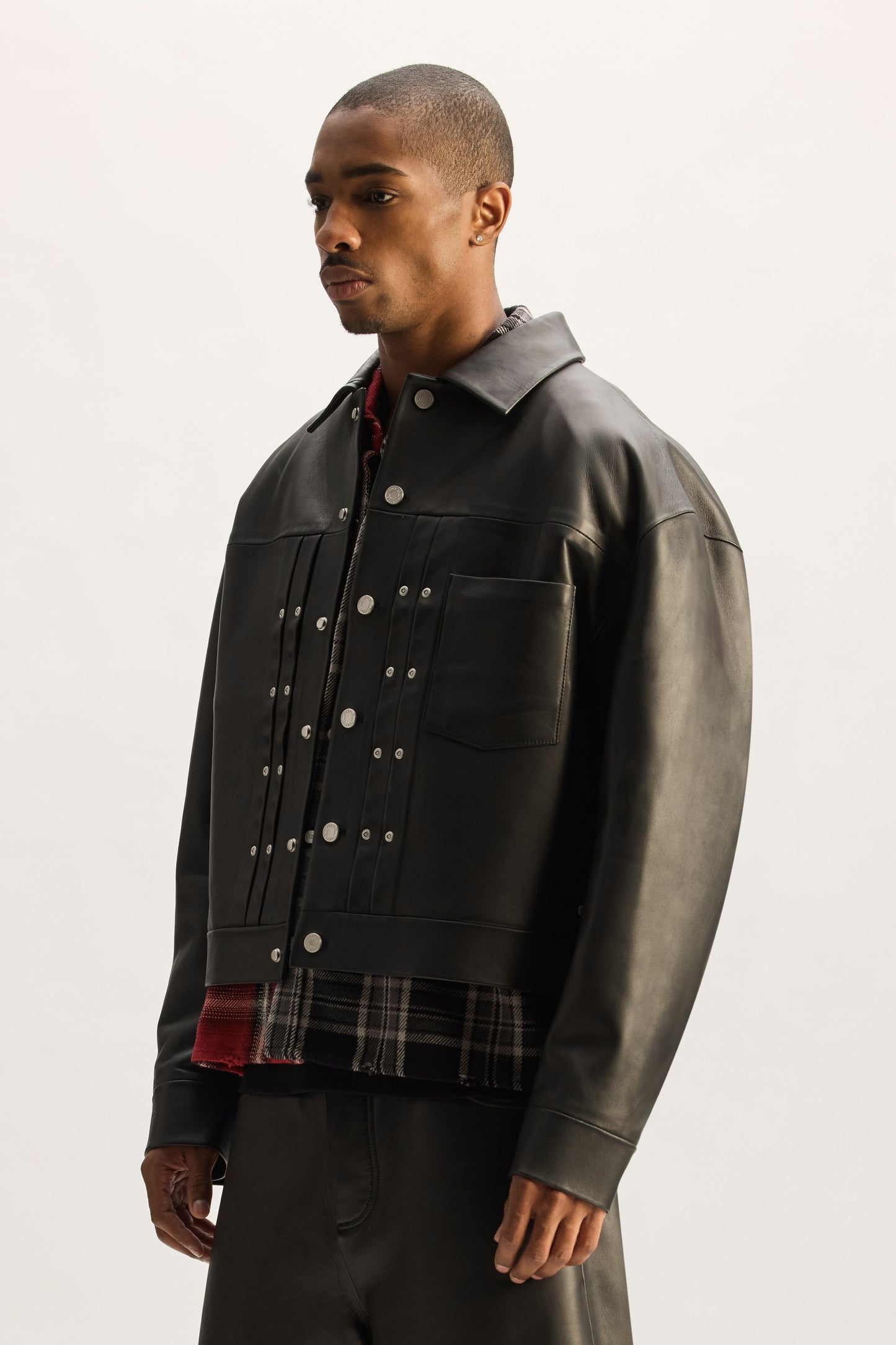 Leather Bonded Trucker Jacket