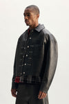 Leather Bonded Trucker Jacket