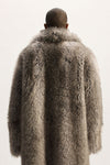 Faux Fur Shawl Collar Coat
