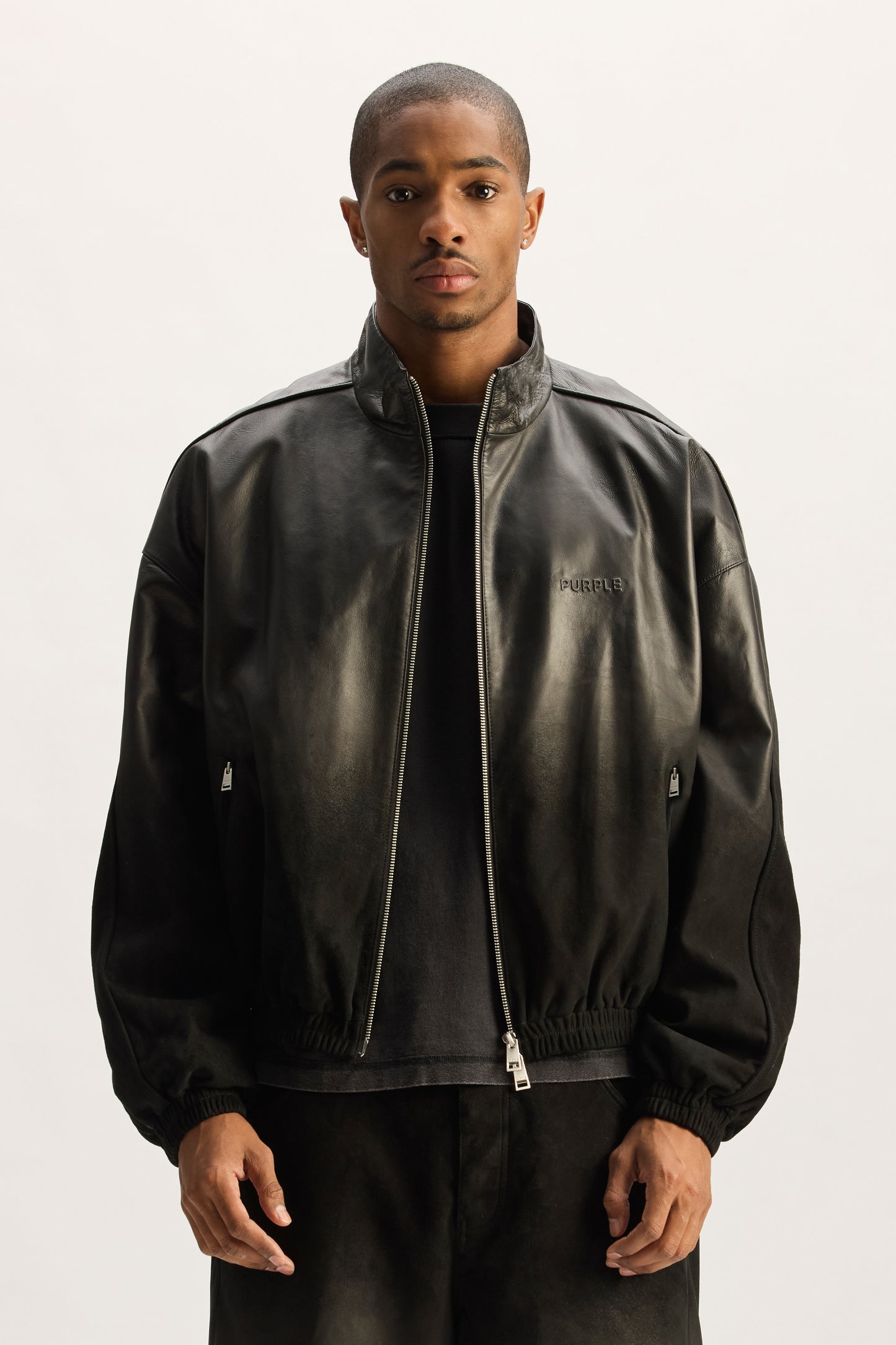 Leather Track Jacket