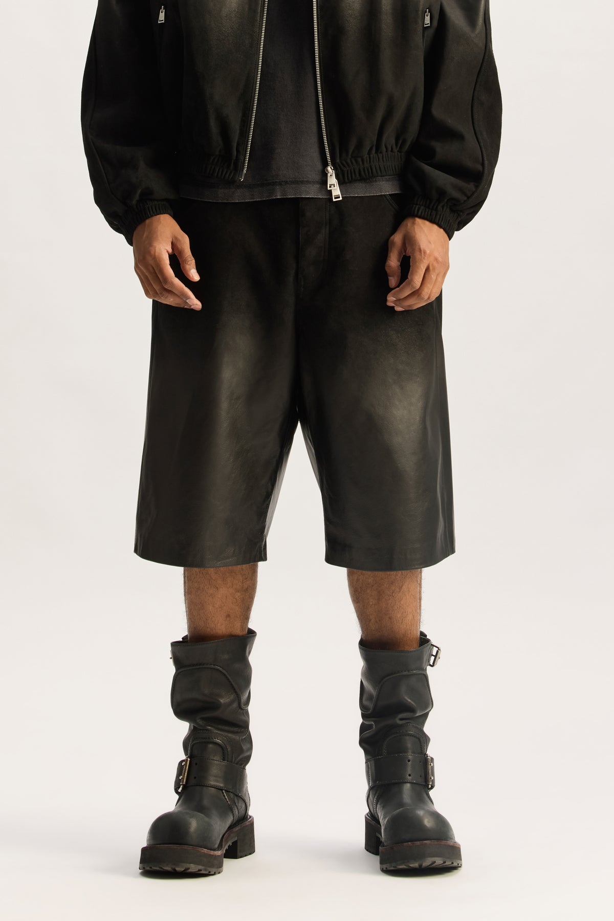 Leather Track Short
