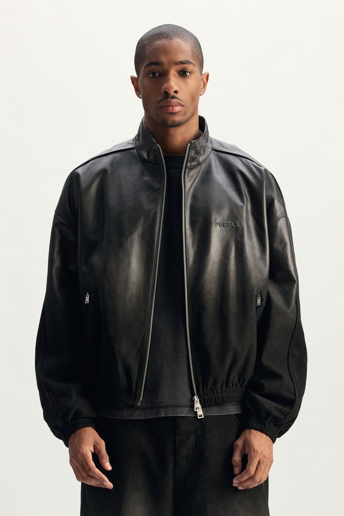Leather Track Jacket