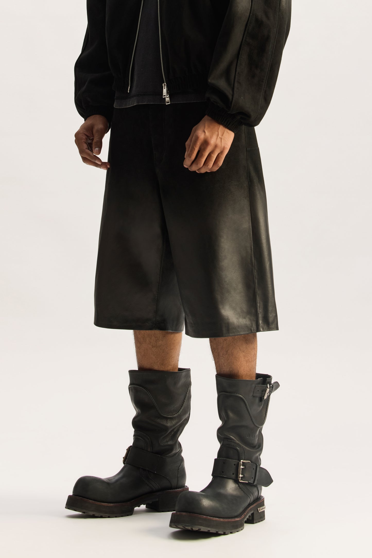 Leather Track Short