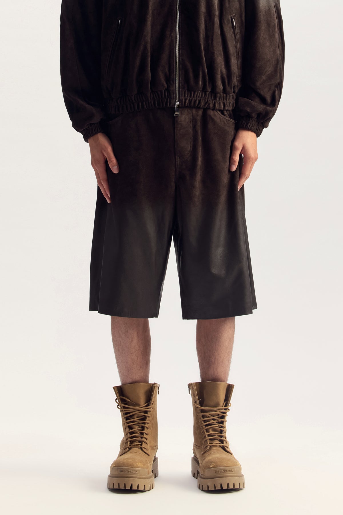 Leather Track Short