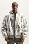 Leather Ovs Bomber Jacket