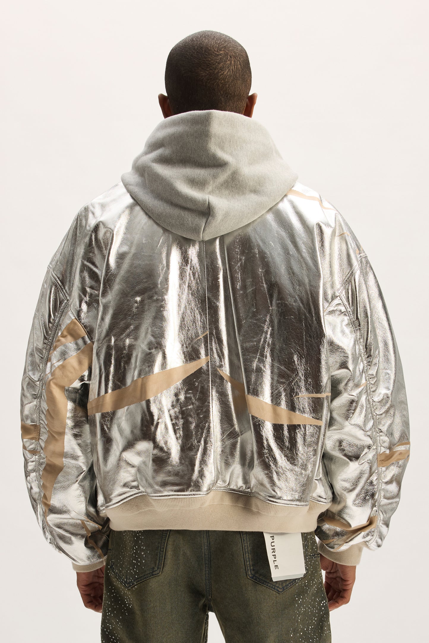 Leather Ovs Bomber Jacket