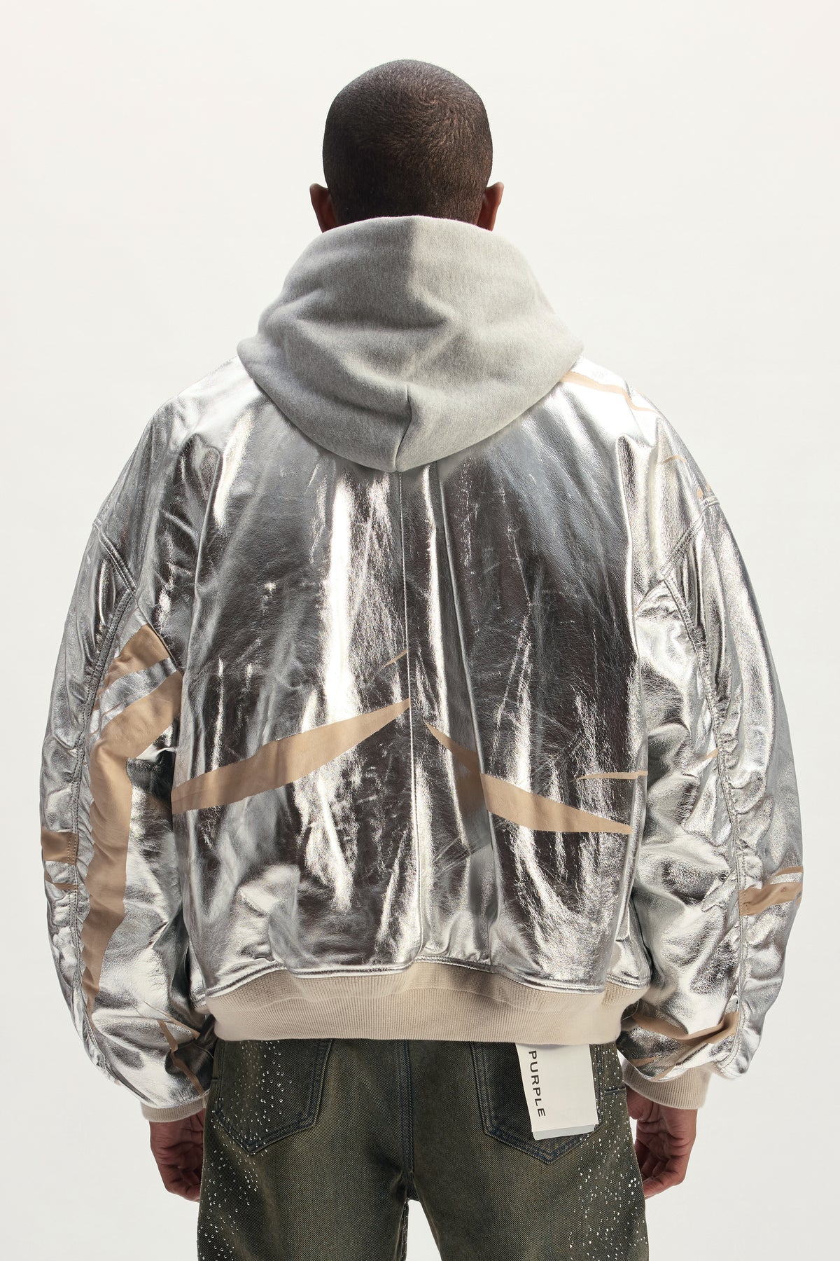Leather Ovs Bomber Jacket