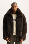 Faux Fur Shawl Jacket