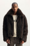 Faux Fur Shawl Jacket