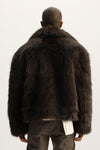 Faux Fur Shawl Jacket