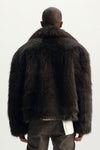 Faux Fur Shawl Jacket