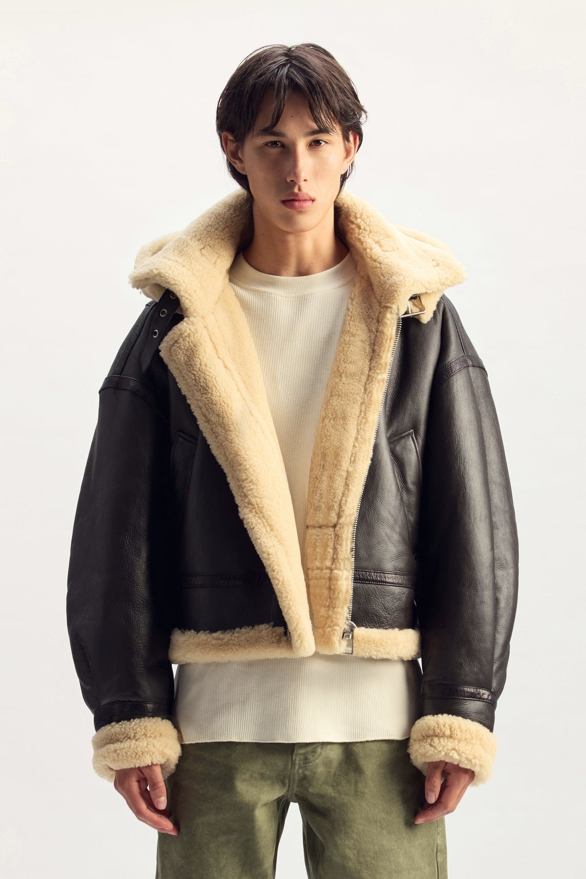 Foil Wordmark Shearling Jacket