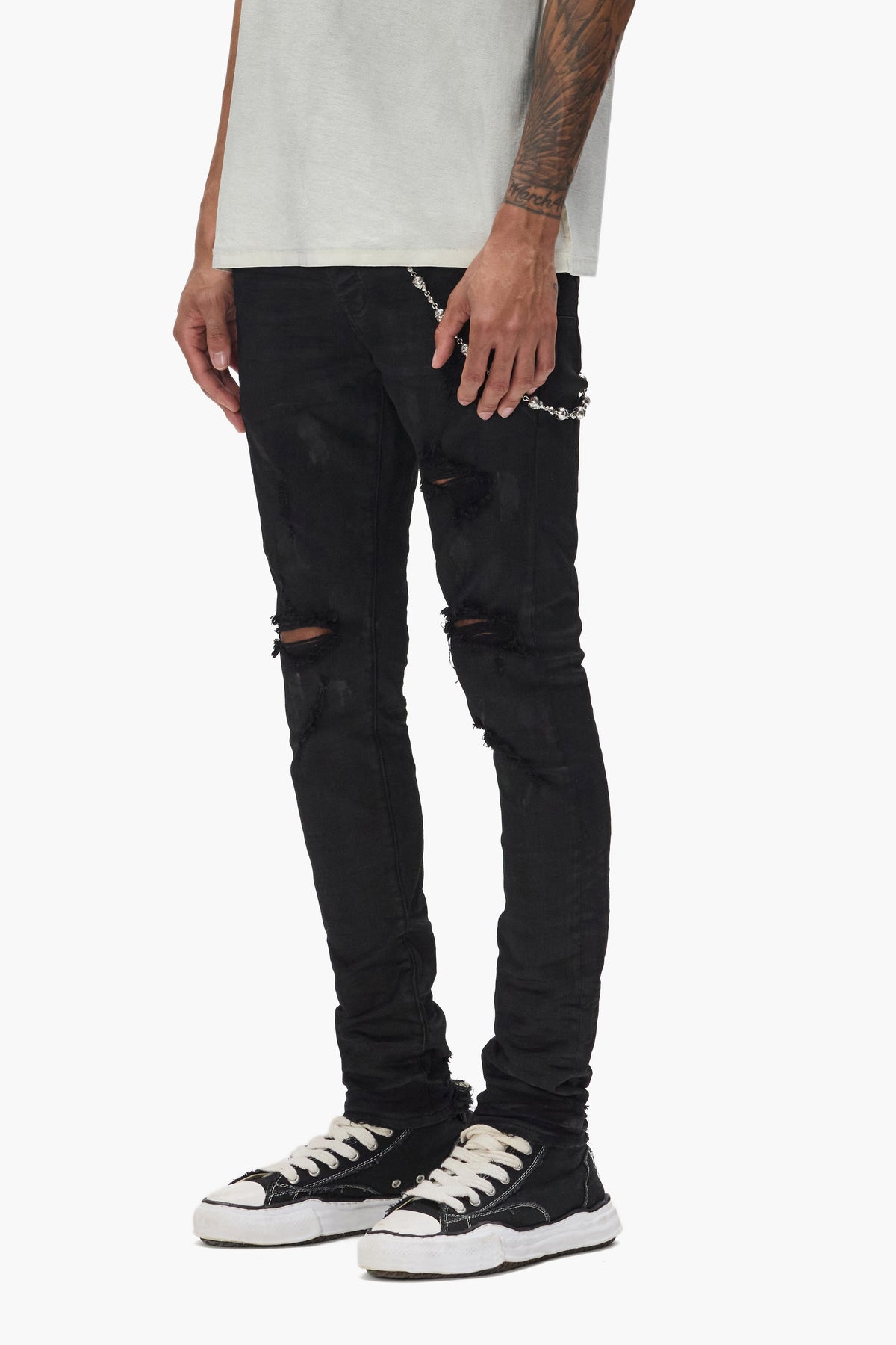 PURPLE BRAND P001 Black ストレッチスキニーデニム 30 新品 PURPLE