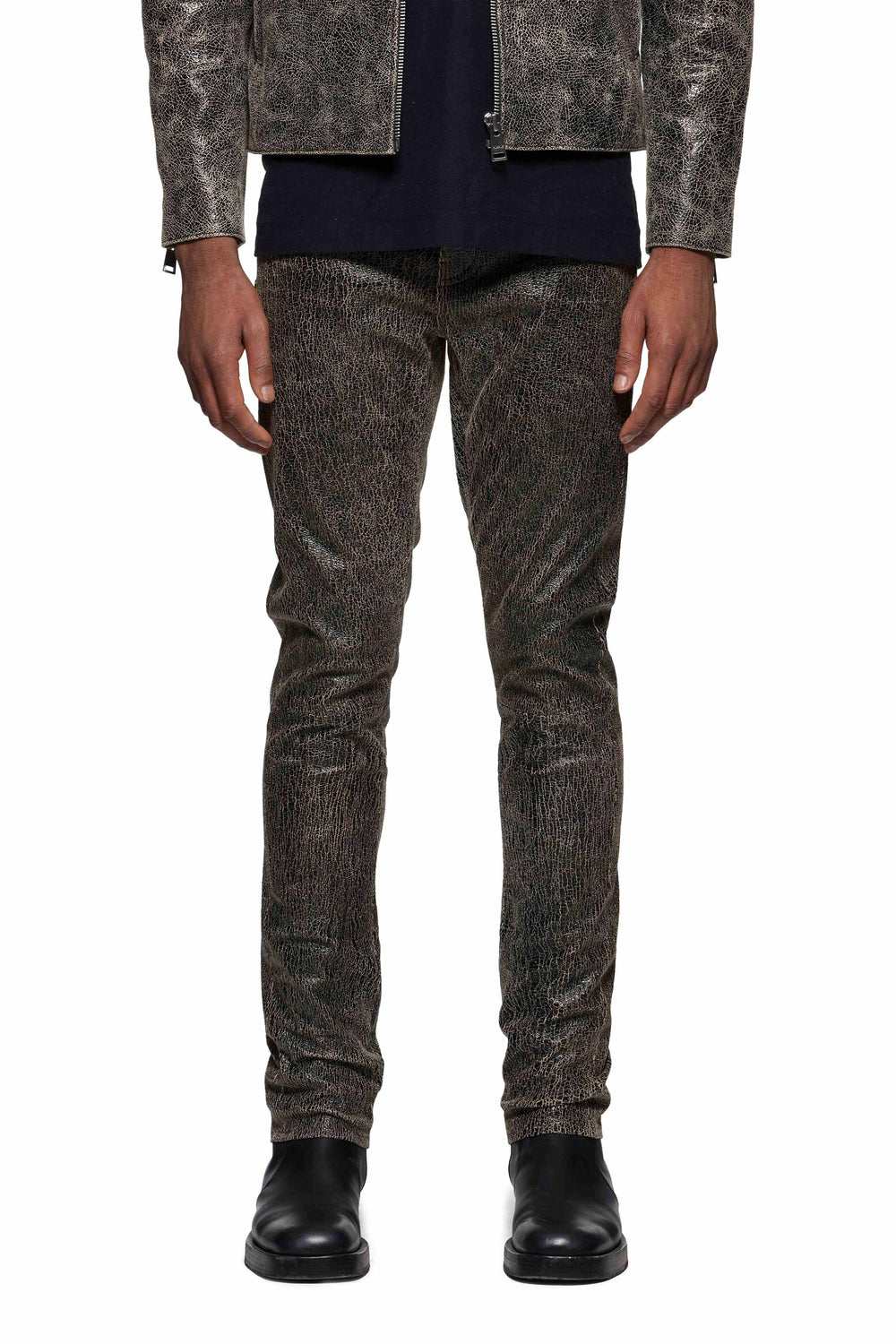 P001 Slim Fit Leather Pant