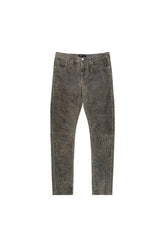 Slim Fit Black Leather Pant for Men, sizes 28 to 40, made from premium lamb leather.
