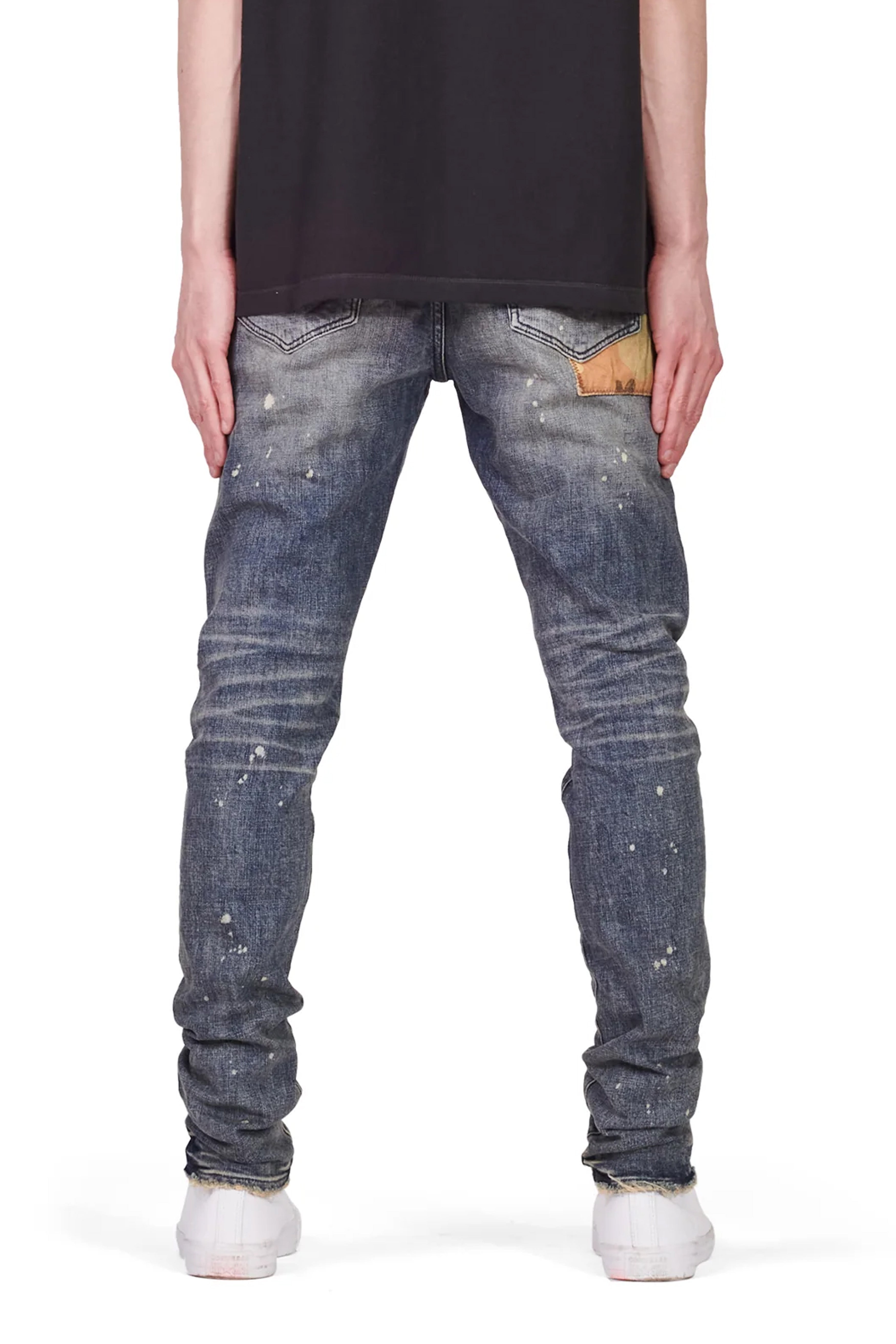 P001 Camo Patched Indigo – PURPLE BRAND