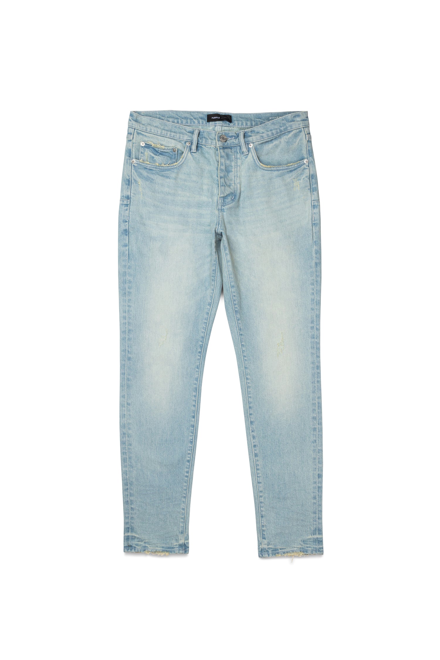 Purple Brand Jeans - White Splatter Striped - Light Blue - P001 – Dabbous