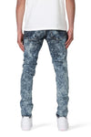P001 LOW RISE SKINNY JEAN - Indigo Heavy Bleach Repair