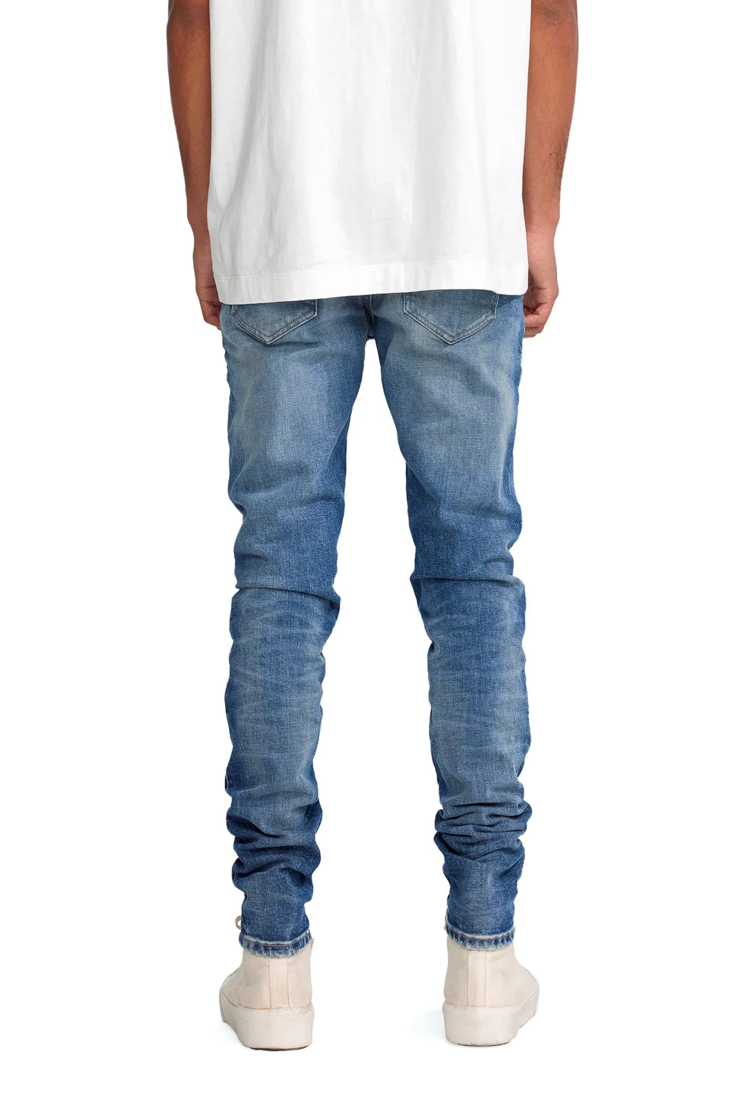 P001 LOW RISE SKINNY JEAN - Mid Indigo Three Year