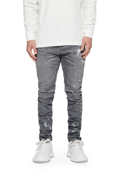 P001 Worn Grey Knee Slit