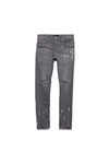 P001 Worn Grey Knee Slit