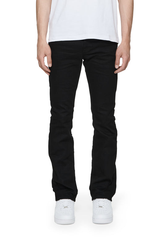 P004 Faded Black Flare Jeans