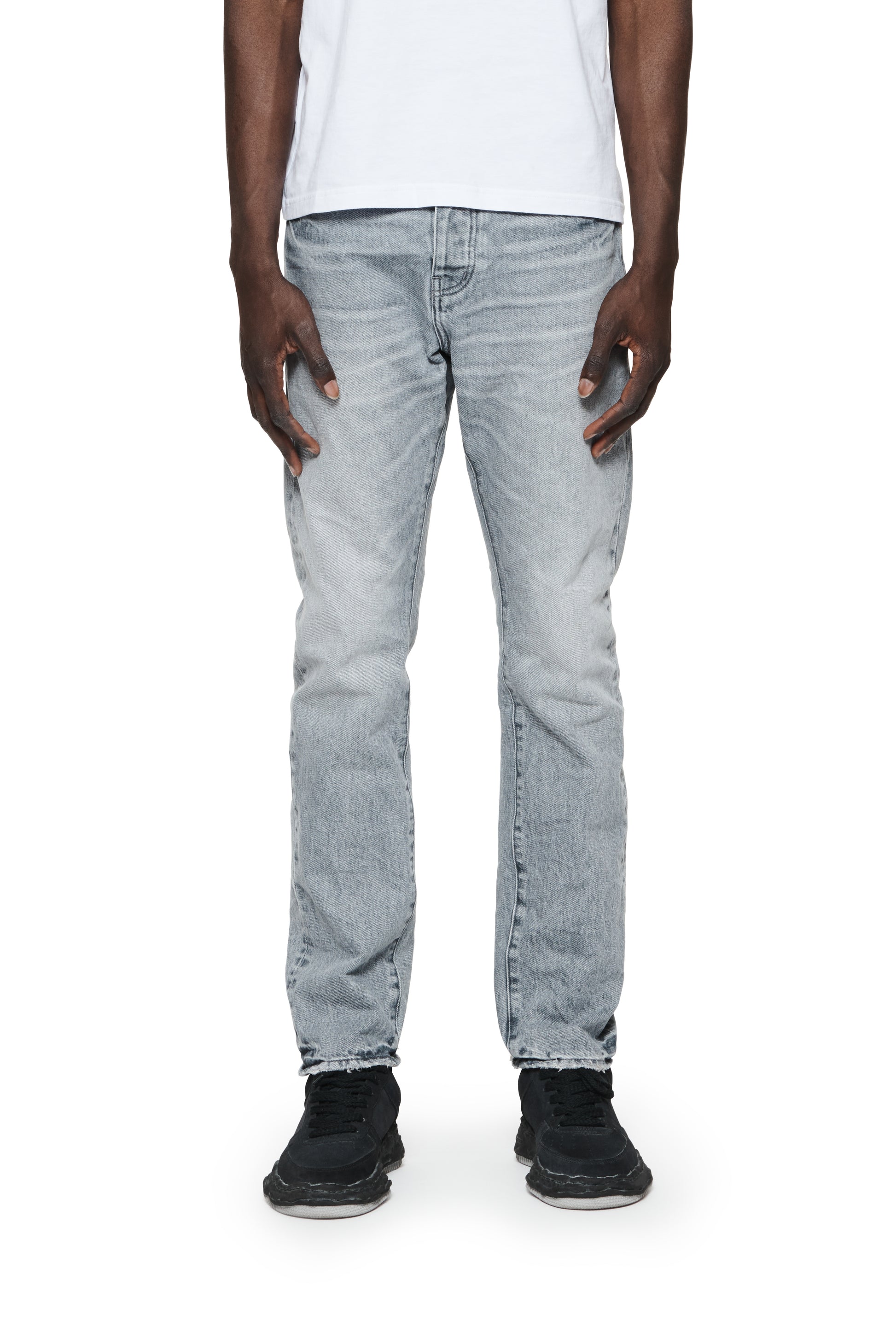 P005 mid-rise slim-leg jeans, Purple Brand