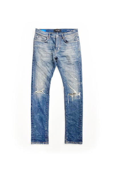 P005 STRAIGHT SLIM JEAN - Thrashed Tinted Indigo – PURPLE BRAND