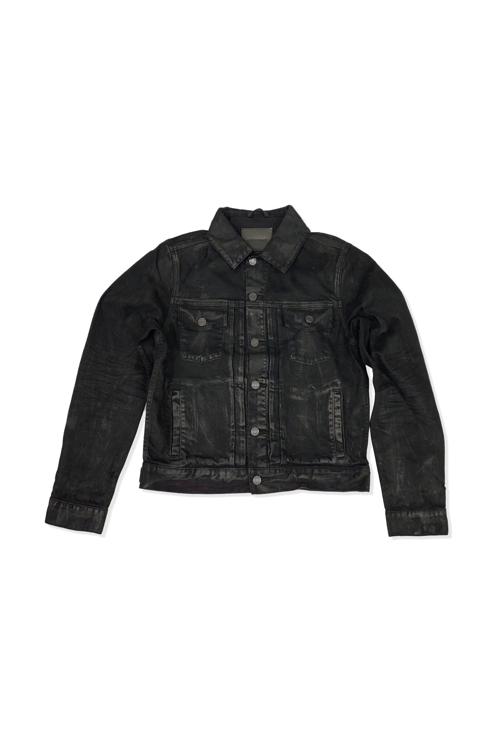 P007 DENIM TRUCKER JACKET - Bandana Black Tar