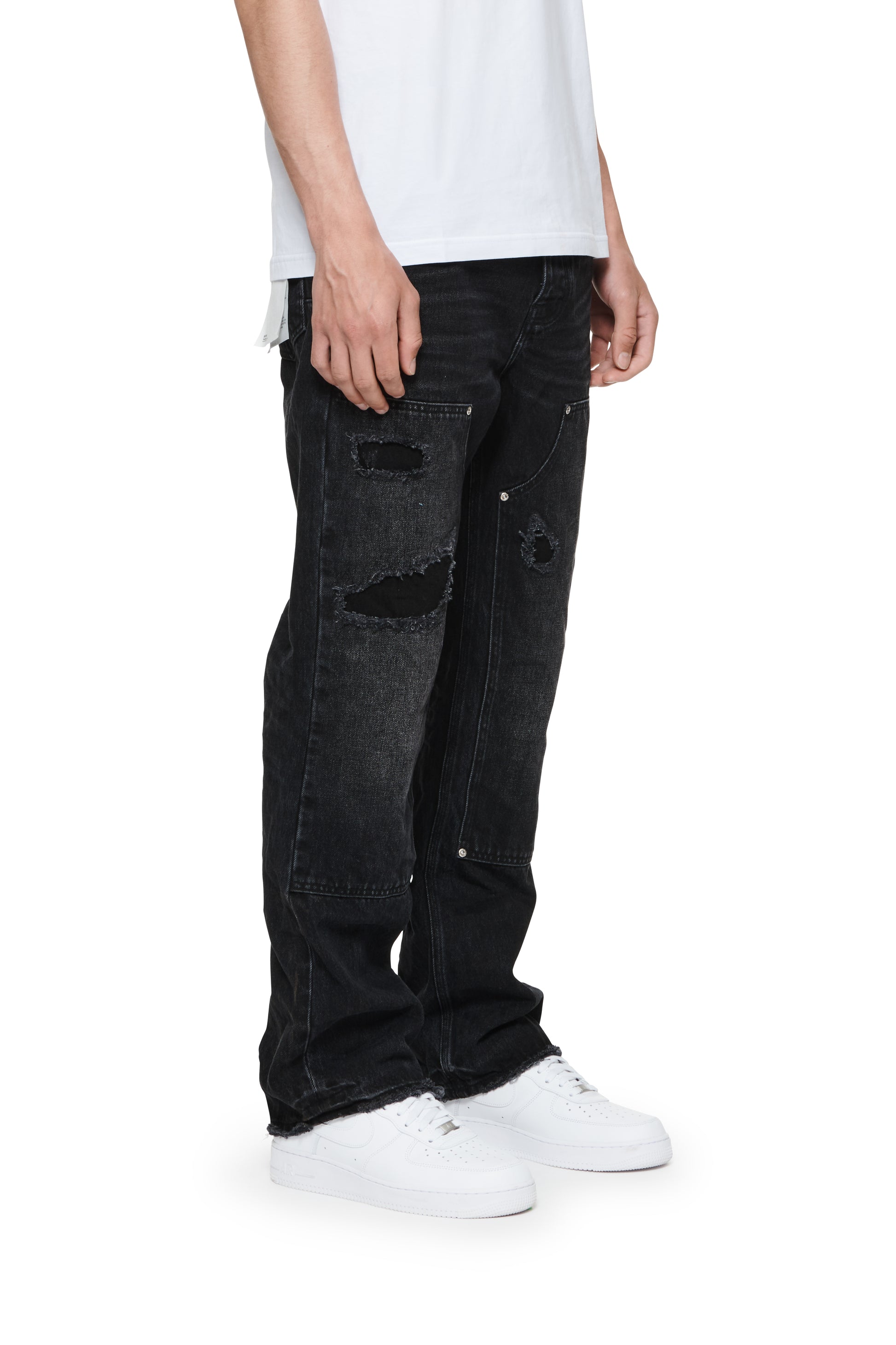 Shop Purple Brand P015 Stone Washed Loose-Fit Carpenter Jeans