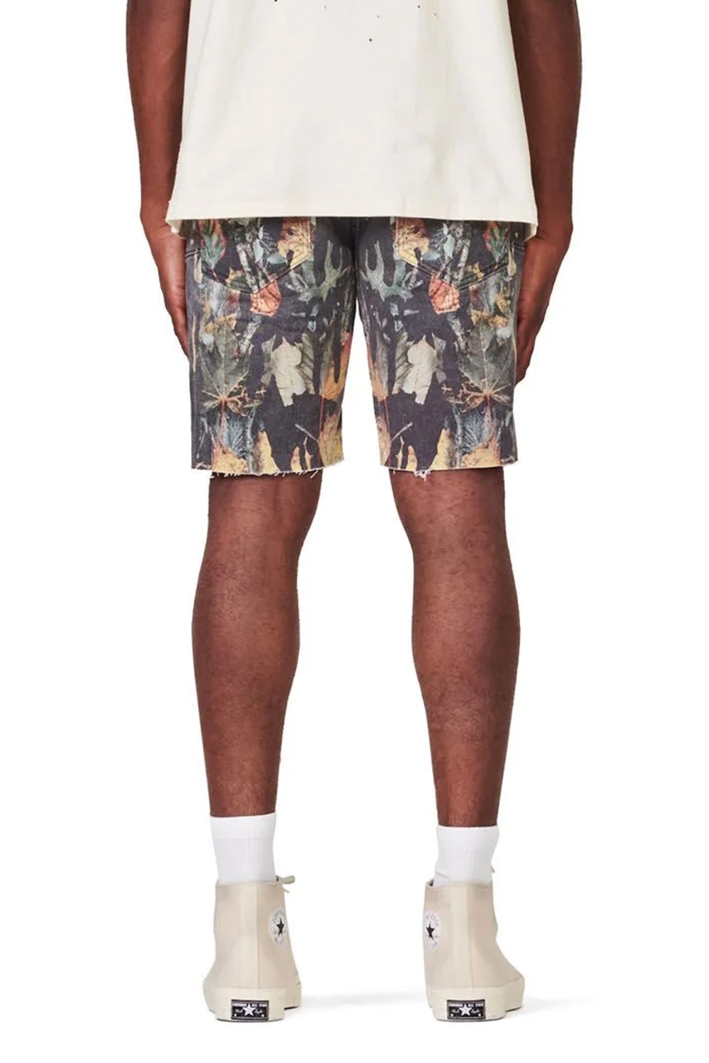 P020 MID RISE SHORT - Exclusive Washed Camo Black Drip