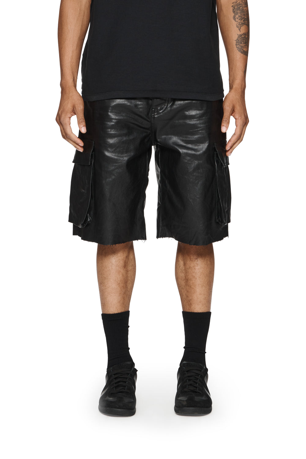 P022 High Shine Cargo Shorts