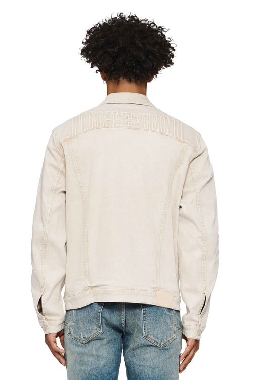 P024 Emboss Heavyweight Trucker Jacket