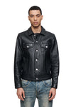 P028 Leather Trucker Jacket