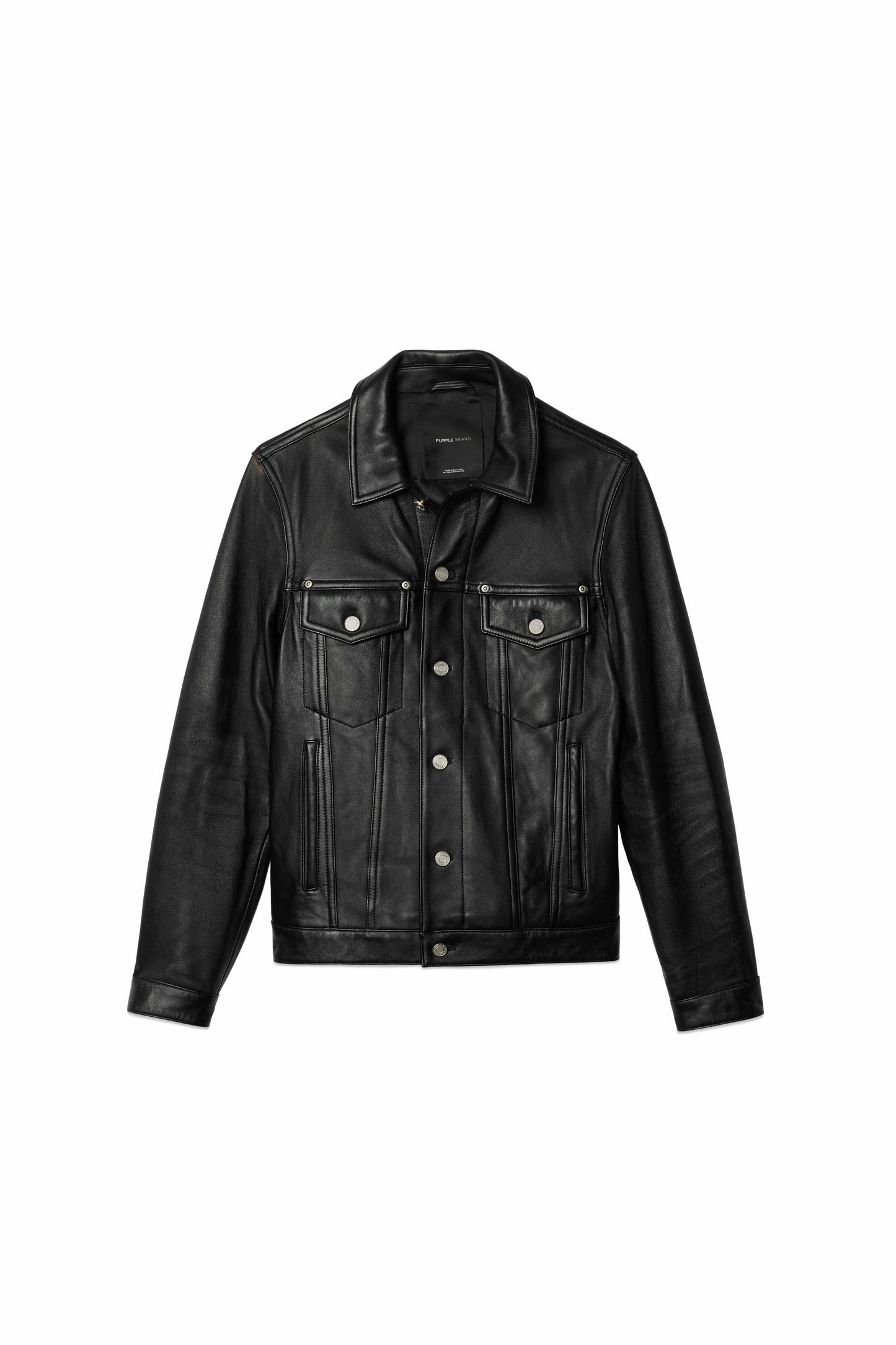 P028 Leather Trucker Jacket